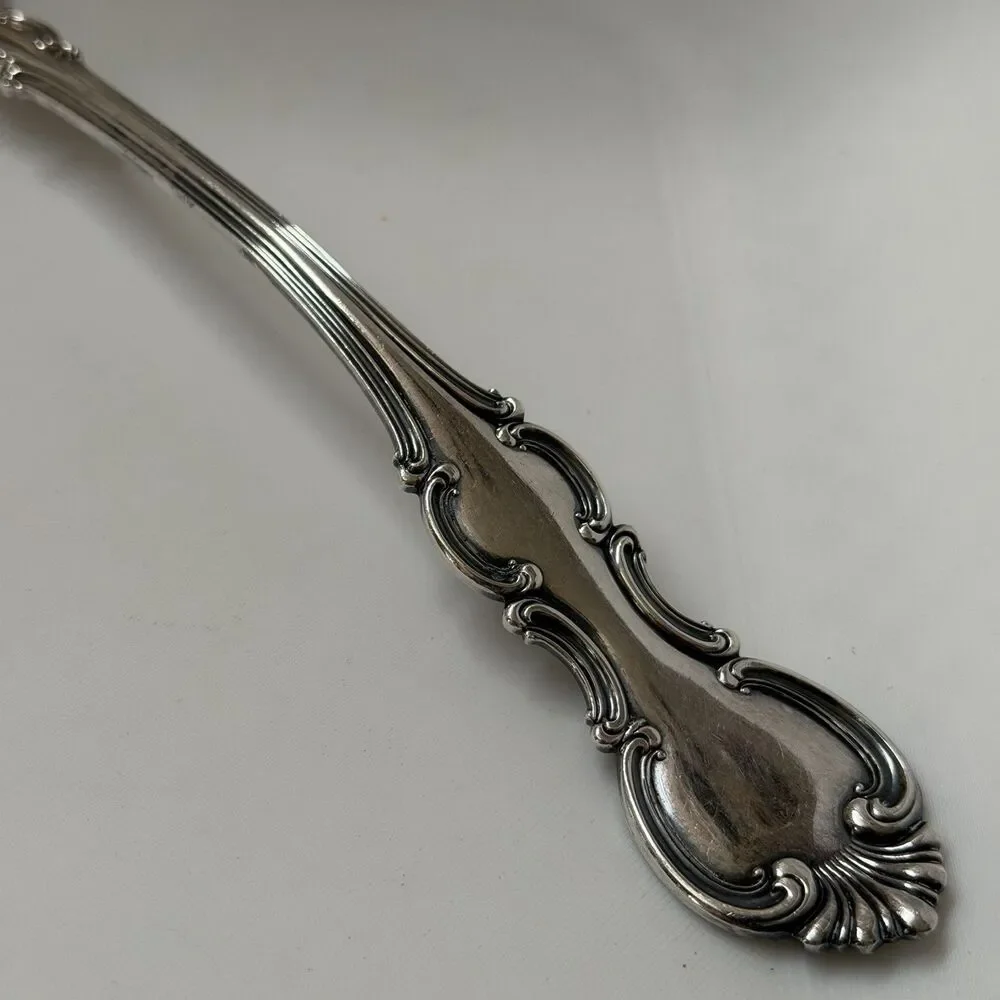 Antique 1835 R.Wallace Troy Silverplate 1902 Oyster Serving Ladle Solid 9 3/8”